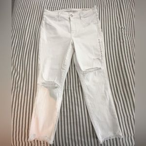 American Eagle Next Level White Hi-Rise Jegging Crop 32 / 14 NWT